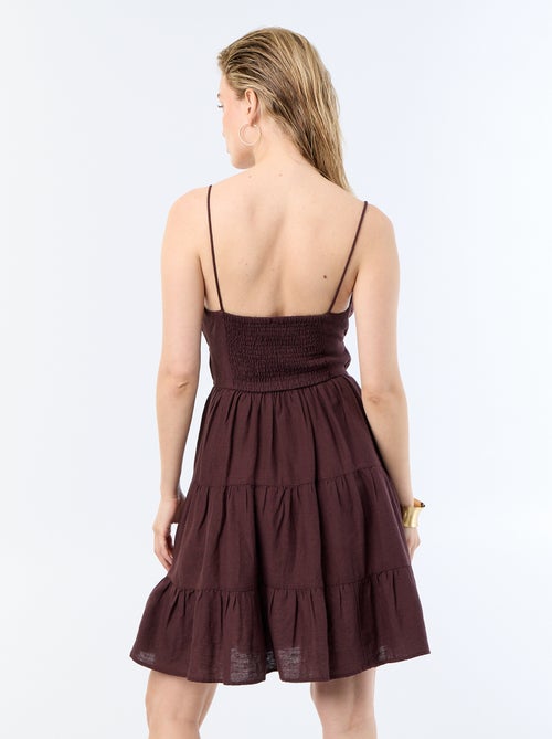 Robe courte unie avec fines bretelles - Kiabi Robe courte unie avec fines bretelles - Kiabi