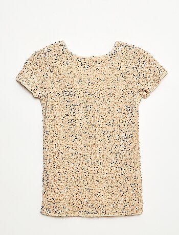 Robe courte velours avec sequins