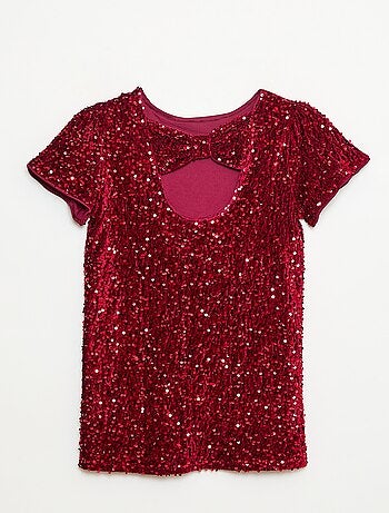 Robe courte velours avec sequins