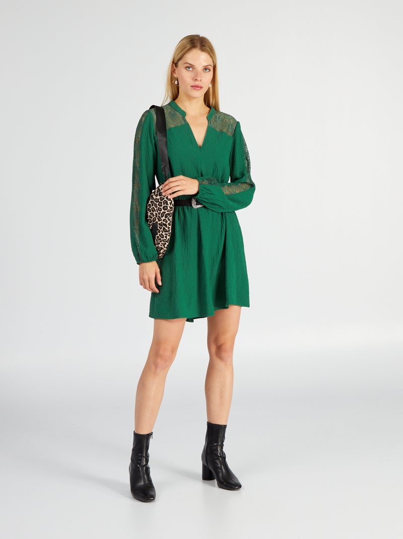 Robe courte Vert - Kiabi