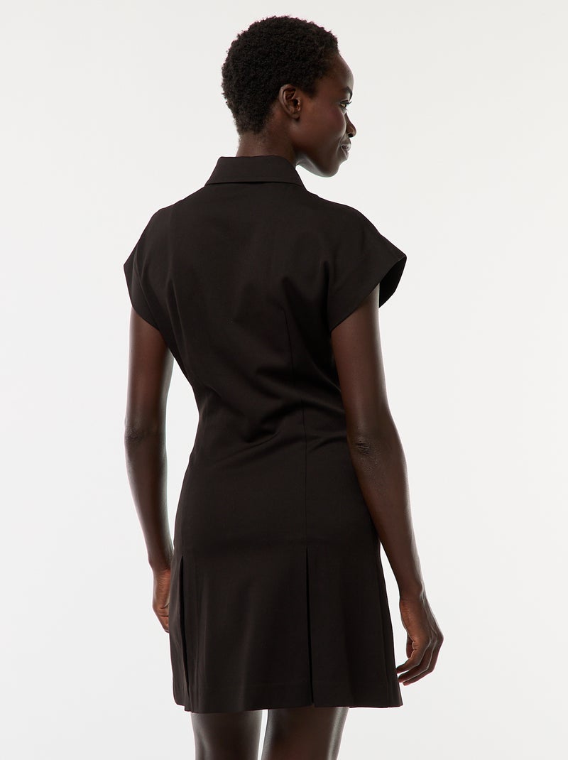Robe courte zippée Noir - Kiabi