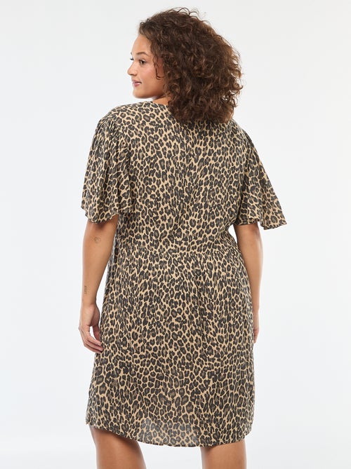 Robe courtes avec manches papillon - Kiabi
