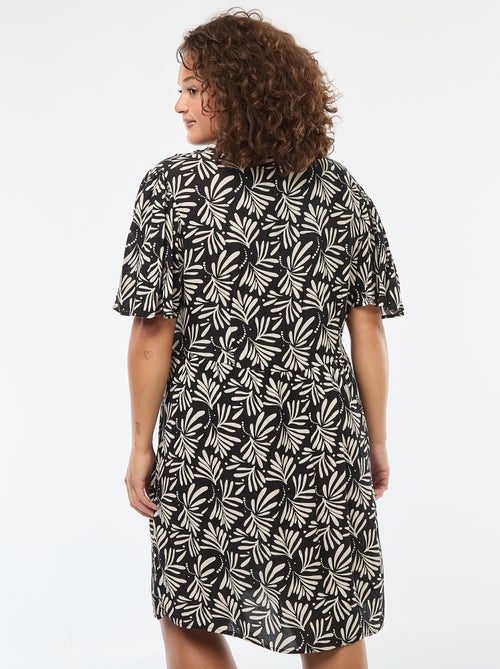Robe courtes avec manches papillon - Kiabi