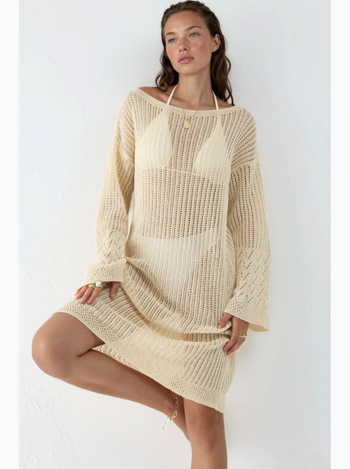Robe-cover-up midi en coton texturé hiccup - Kiabi Robe-cover-up midi en coton texturé hiccup - Kiabi