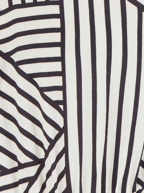 Robe crêpe imprimé graphique - Damart - Kiabi