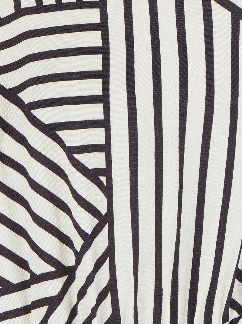 Robe crêpe imprimé graphique - Damart Blanc - Kiabi