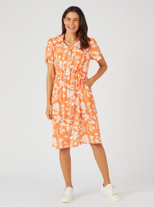 Robe crêpe reliéfé - Damart - Kiabi