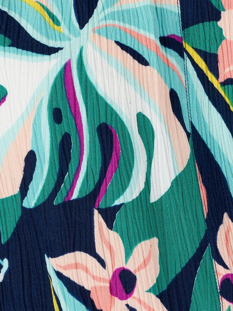 Robe crépon pure viscose - Damart Bleu marine - Kiabi