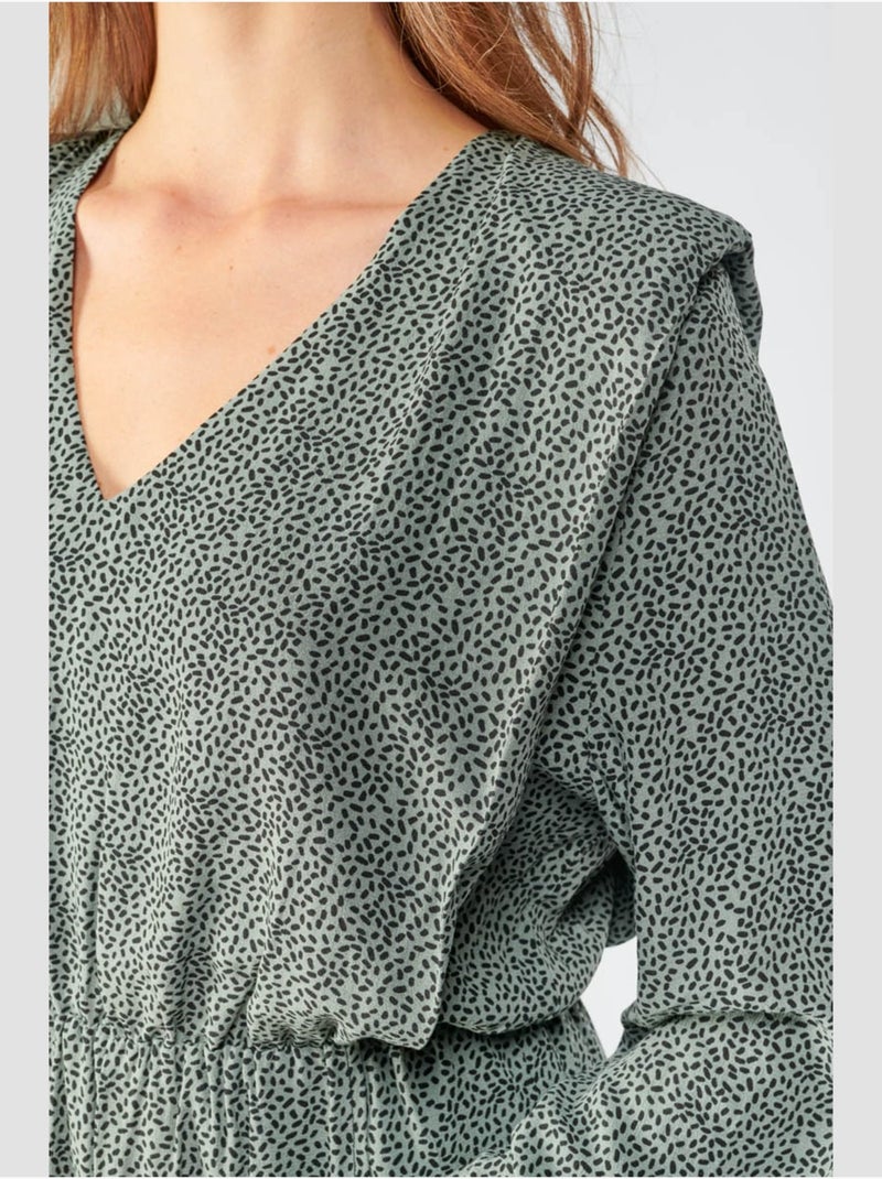 Robe CRIZI droite 'Le Temps Des Cerises' Vert - Kiabi