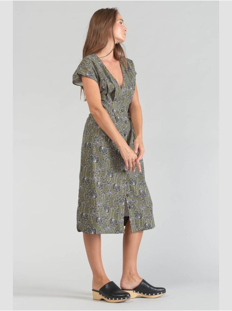 Robe CROFT droite 'Le Temps Des Cerises' Vert - Kiabi