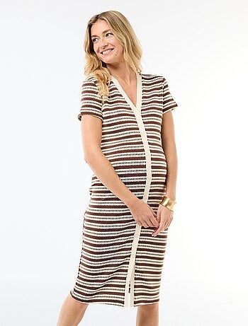 Robe d'allaitement en maille crochet