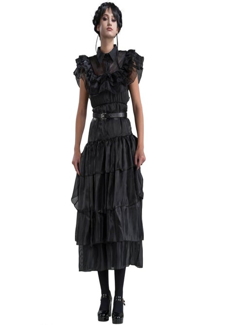 Robe de bal noire Mercredi Addams 164 cm - Kiabi