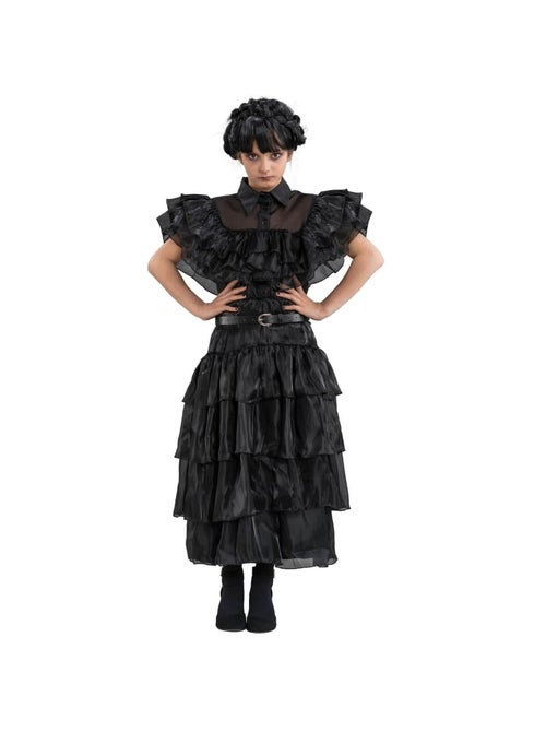 Robe de bal noire Mercredi Addams - Kiabi