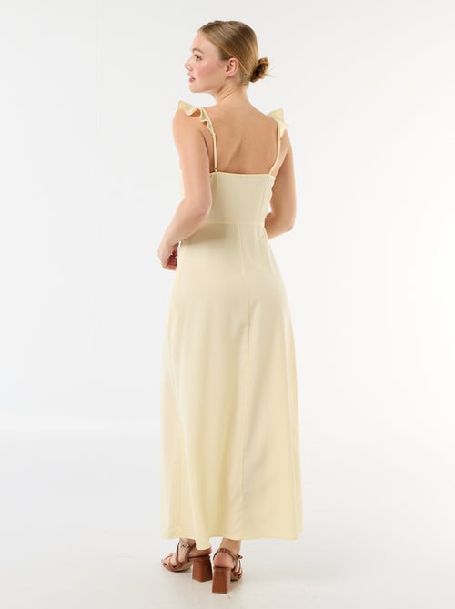 Robe de cérémonie à bretelles volantées - Kiabi