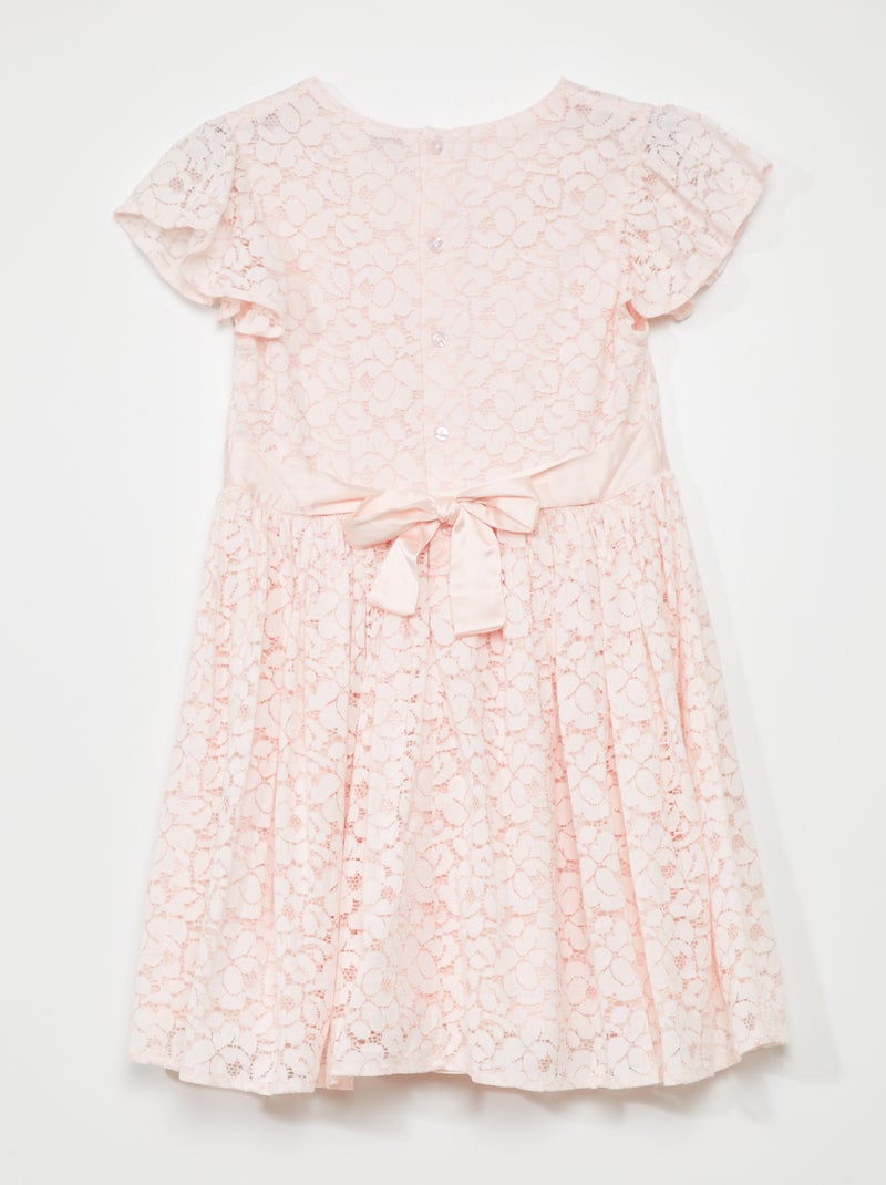 Robe de c?�r?�monie en dentelle - Rose - Kiabi - 10.00�?�