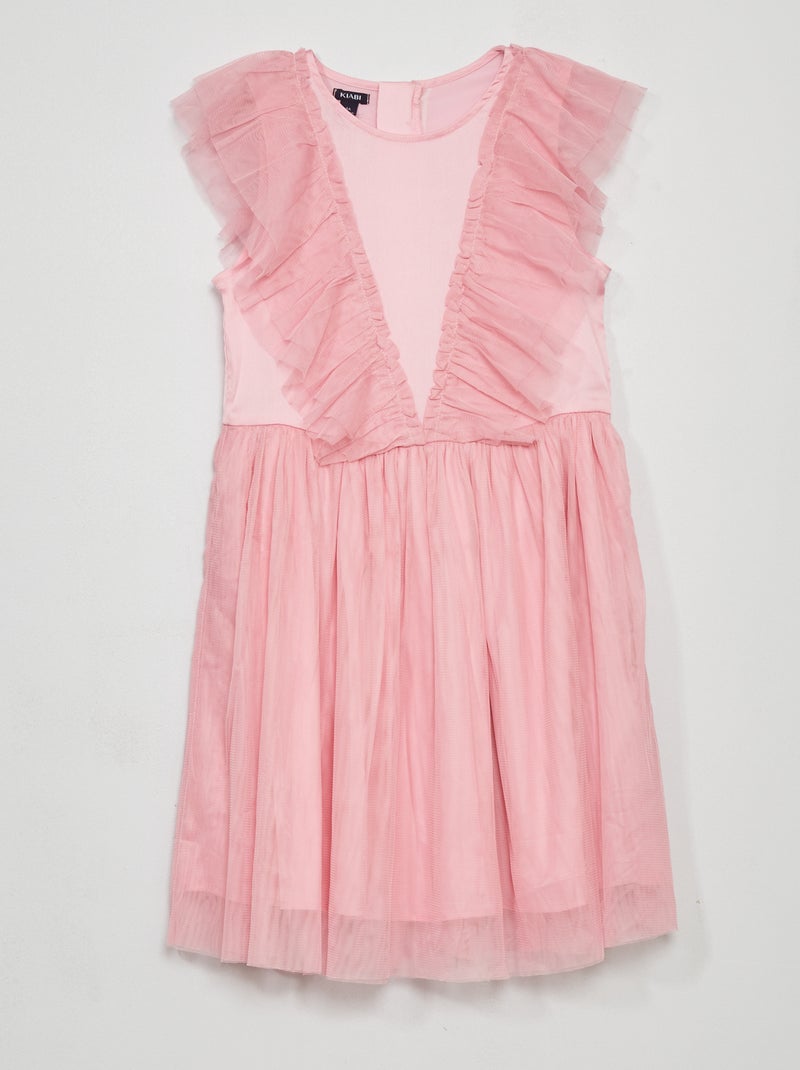 Robe de cérémonie mi-longue Rose - Kiabi
