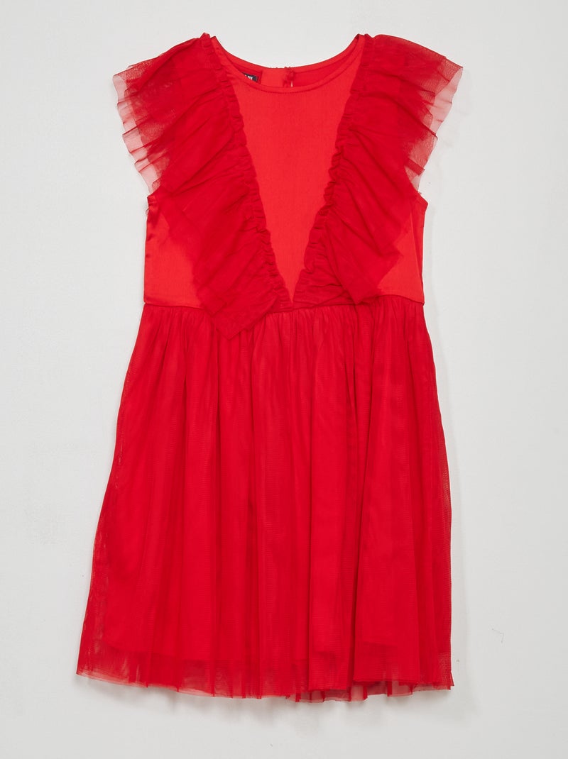 Robe de cérémonie mi-longue Rouge - Kiabi