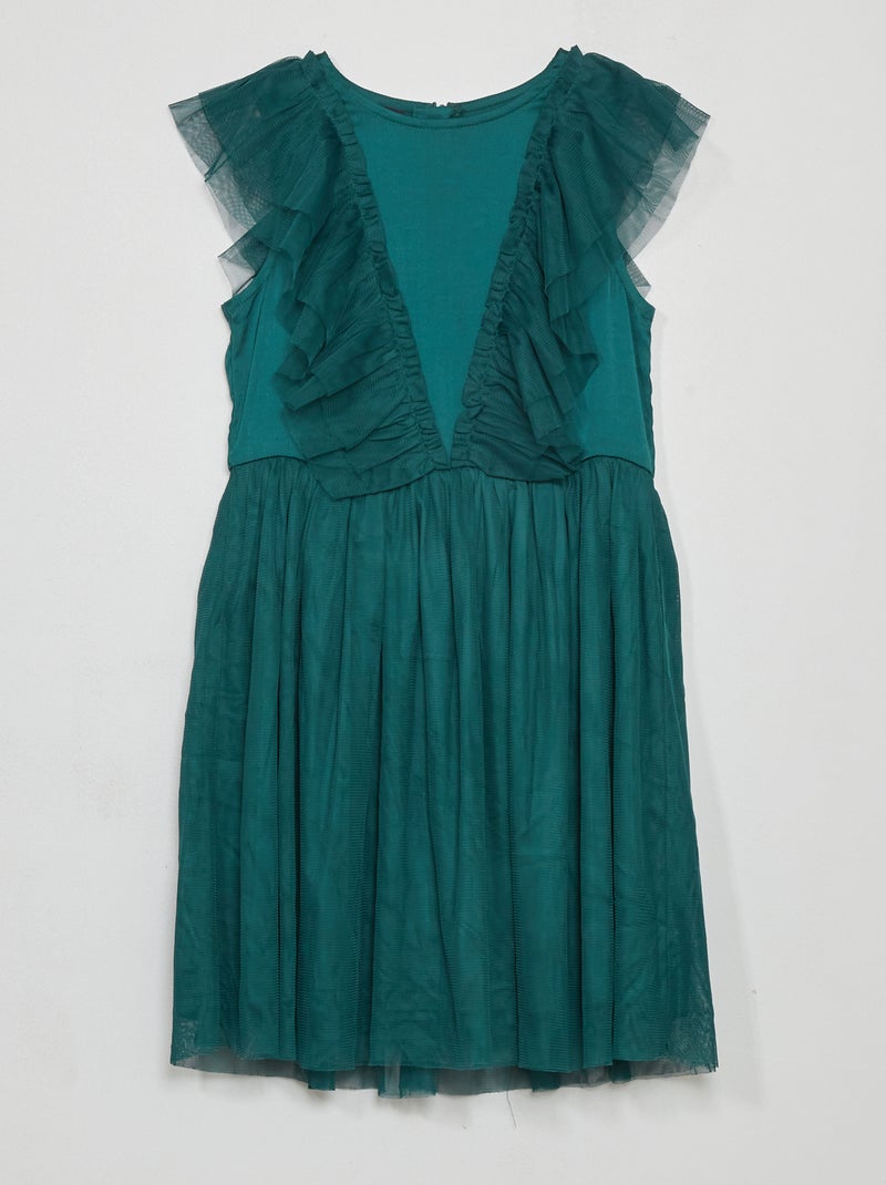 Robe de cérémonie mi-longue Vert - Kiabi