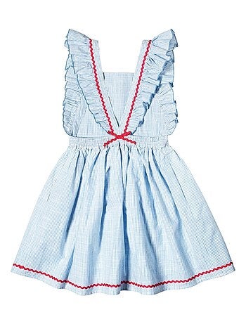 Robe de Cérémonie Rayures à Volants LILI - La Faute à Voltaire
