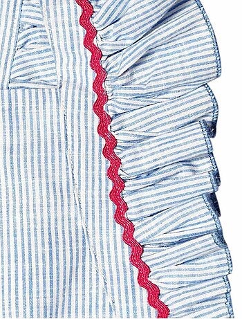 Robe de Cérémonie Rayures à Volants LILI - La Faute à Voltaire