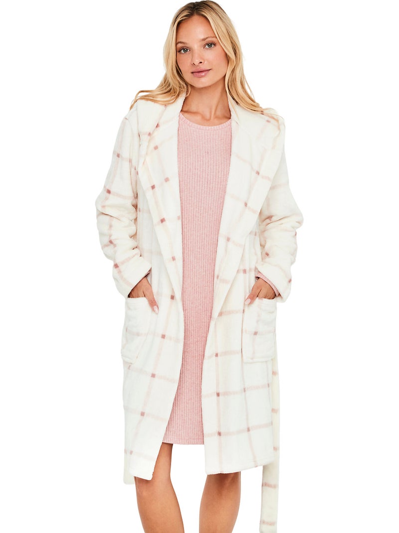 Robe de chambre à capuche pc2 Ecru - Kiabi