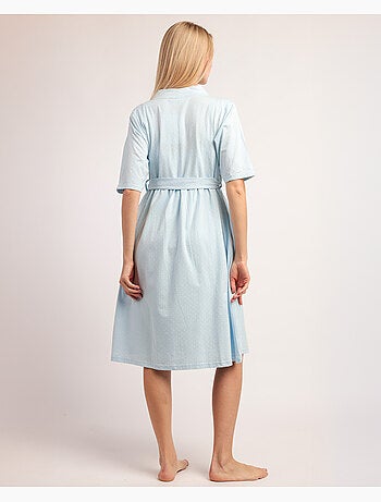 Robe de chambre à manches courtes à pois pour femme ADMAS CLASSIC