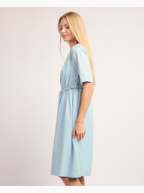Robe de chambre à manches courtes à pois pour femme ADMAS CLASSIC - Kiabi Robe de chambre à manches courtes à pois pour femme ADMAS CLASSIC - Kiabi