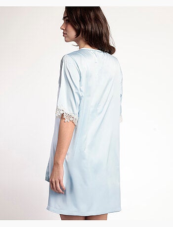 Robe de chambre à manches courtes en guipure pour femme ADMAS CLASSIC
