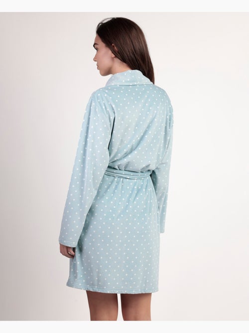 Robe de chambre à manches longues en dentelle à pois pour femme ADMAS CLASSIC - Kiabi Robe de chambre à manches longues en dentelle à pois pour femme ADMAS CLASSIC - Kiabi