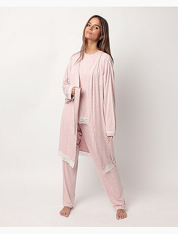 Robe de chambre à manches longues pour femme ADMAS CLASSIC, motif cœurs