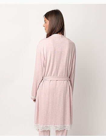 Robe de chambre à manches longues pour femme ADMAS CLASSIC, motif cœurs