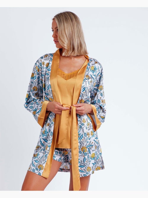 Robe de chambre à manches longues pour femme ADMAS GARDEN Bright Garden - Kiabi Robe de chambre à manches longues pour femme ADMAS GARDEN Bright Garden - Kiabi