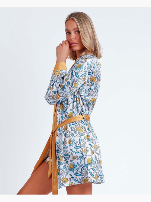 Robe de chambre à manches longues pour femme ADMAS GARDEN Bright Garden - Kiabi Robe de chambre à manches longues pour femme ADMAS GARDEN Bright Garden - Kiabi