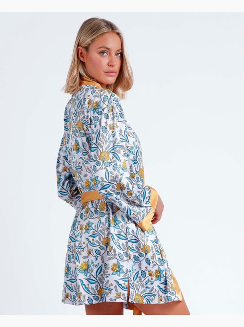 Robe de chambre à manches longues pour femme ADMAS GARDEN Bright Garden - Kiabi Robe de chambre à manches longues pour femme ADMAS GARDEN Bright Garden - Kiabi