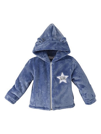 ROBE DE CHAMBRE BLEUE COURTE