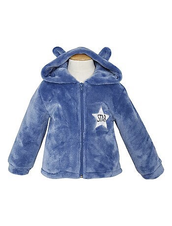 ROBE DE CHAMBRE BLEUE COURTE