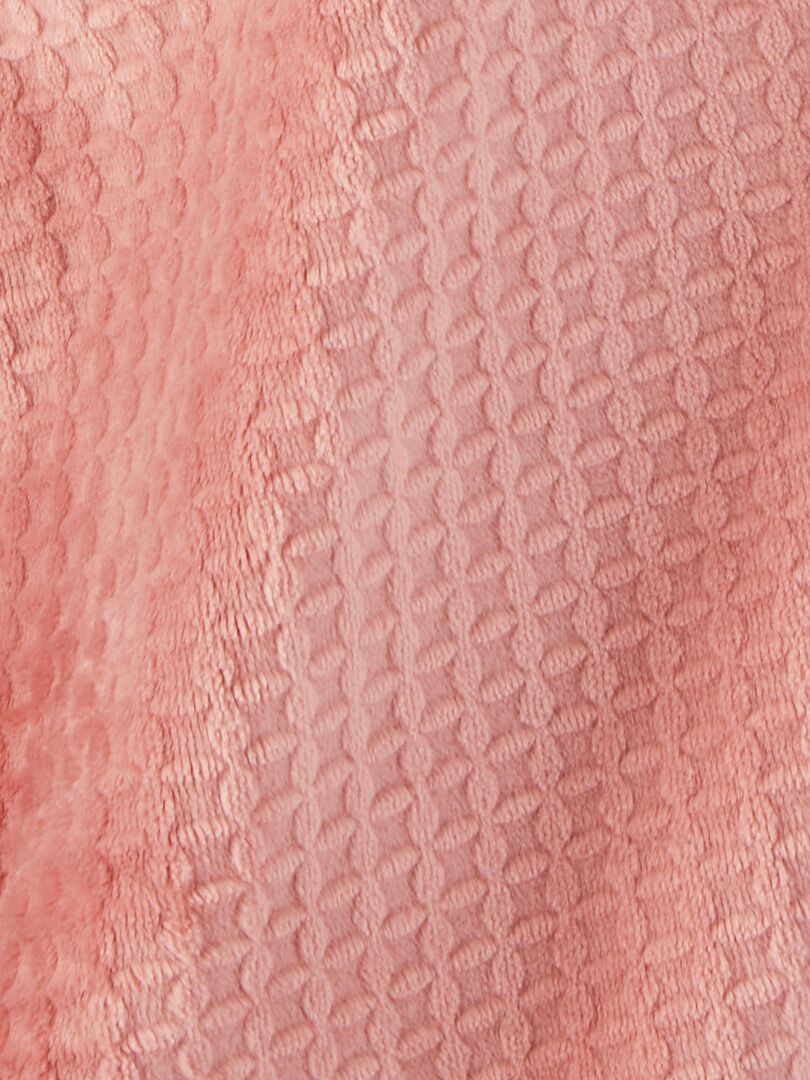 Robe de chambre boutonn?�e maille chaude Thermolactyl - Damart - Rose - Kiabi - nu�?�