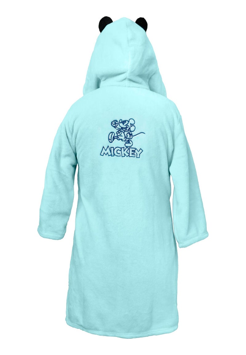 Robe de chambre brodée à capuche, DISNEY HOME MICKEY CLASSIC Bleu ciel - Kiabi