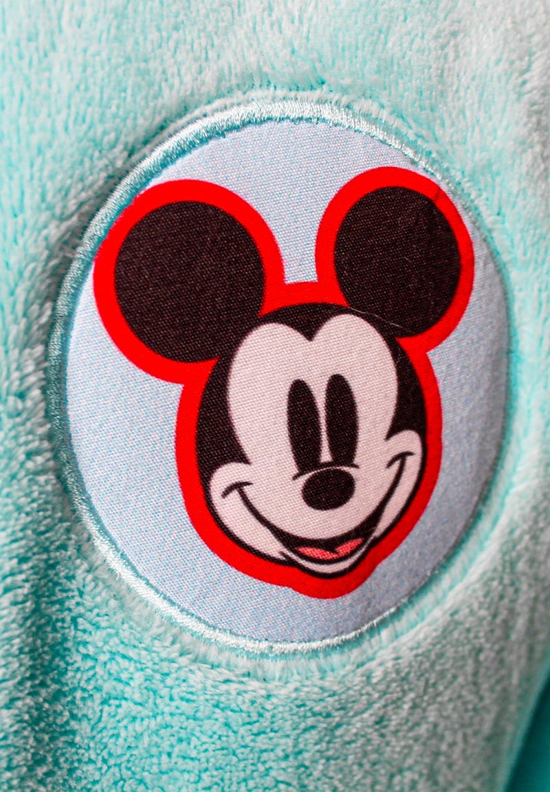 Robe de chambre brodée à capuche, DISNEY HOME MICKEY CLASSIC Bleu ciel - Kiabi