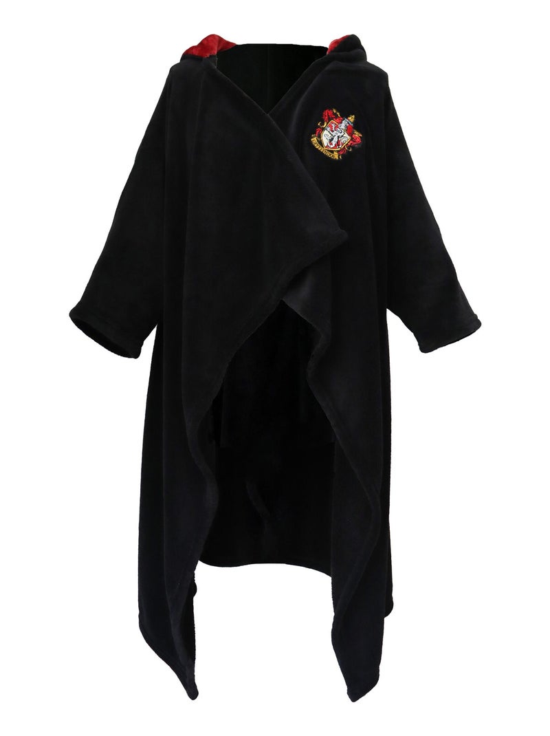 Robe de chambre brodée à capuche, HARRY POTTER SCHOOL Noir - Kiabi