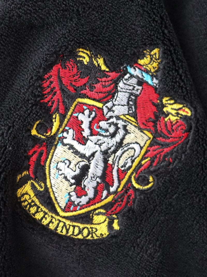 Robe de chambre brodée à capuche, HARRY POTTER SCHOOL Noir - Kiabi