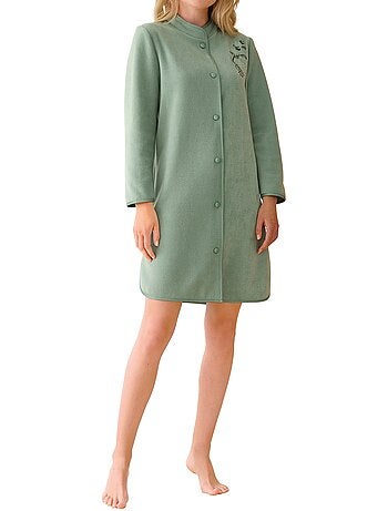 Robe de chambre brodée ligne courte - afibel