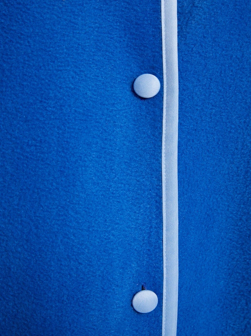 Robe de chambre brodée ligne courte Bleu - Kiabi