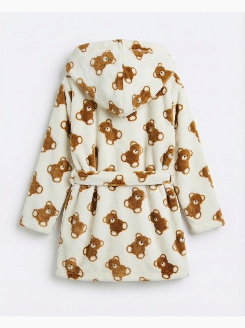 Robe de chambre chaude à manches longues ADMAS avec motif ours en peluche pour filles - Kiabi Robe de chambre chaude à manches longues ADMAS avec motif ours en peluche pour filles - Kiabi