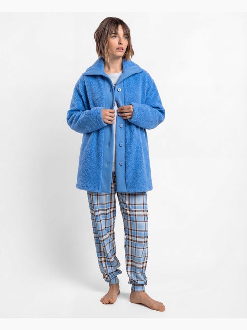 Robe de chambre chaude à manches longues ADMAS pour femme, modèle Sherpa Dreams - Kiabi Robe de chambre chaude à manches longues ADMAS pour femme, modèle Sherpa Dreams - Kiabi