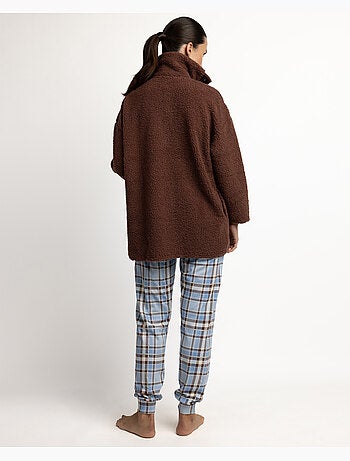 Robe de chambre chaude à manches longues ADMAS pour femme, modèle Sherpa Dreams