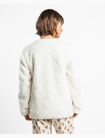 Robe de chambre chaude à manches longues ADMAS pour femmes, motif ours en peluche