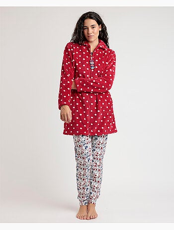 Robe de chambre chaude à manches longues Minnie Mouse Disney pour étudiantes