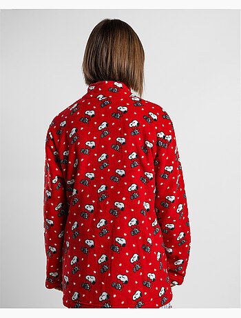 Robe de chambre chaude à manches longues pour femme PEANUTS Love Snoopy