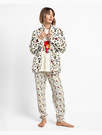 Robe de chambre chaude à manches longues pour femmes PEANUTS